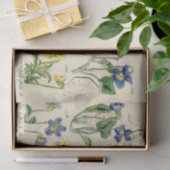 スクリプフランスのトviola花ヴィンテージ消印 薄葉紙 (ギフト)