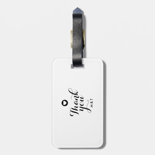 スクリプミニマルトありがとう結婚ご旅行 ラゲッジタグ (裏面縦)