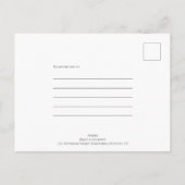 スクリプミニマルトで鉛筆グレー日付を保存 案内ポストカード (裏面)