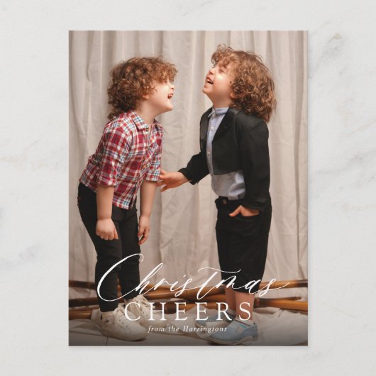 スクリプミニマルトのクリスマス応援祝日はがき シーズンポストカード (正面)