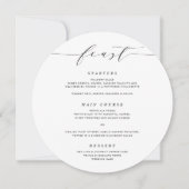 スクリプミニマルトのディナー結婚メニューカードDecor S105 (正面)