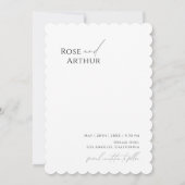 スクリプミニマルトのフルフォト日付の保存 招待状 (裏面)