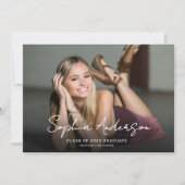 スクリプミニマルトの卒業名卒業パーティー 招待状 (正面)