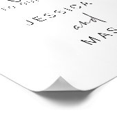 スクリプミニマルトの結婚ウェルカムサインポスター ポスター (角)