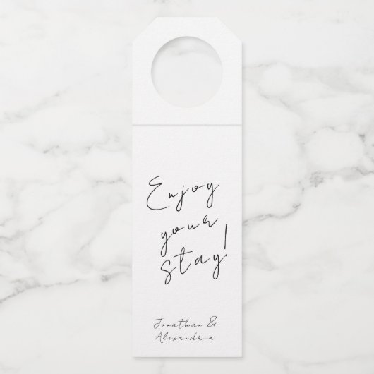 スクリプミニマルトの開始メッセージ ボトルネックタグ (正面)