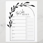 スクリプミニマルトアーチ文字ウィークリーミールプランナー (正面)