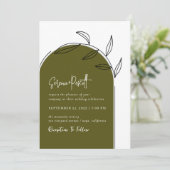 スクリプミニマルトアーチ結婚式招待状 招待状 (スタンド正面)