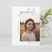 スクリプミニマルトエレガントカレッジ2写真卒業 案内状 (スタンド正面)