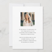 スクリプミニマルトエレガントカレッジ2写真卒業 案内状 (裏面)