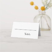 スクリプミニマルトエレガント白黒名結婚の プレイスカード (裏面)