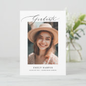 スクリプミニマルトエレガント2写真卒業パーティー 招待状 (スタンド正面)