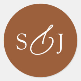 スクリプミニマルトエレガント・モノグラム ラウンドシール