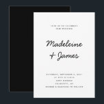 スクリプミニマルトシンプルモダン白黒結婚の 招待状<br><div class="desc">スクリプミニマルトシンプル白黒モダン結婚式招待状編集可能テンプレート</div>