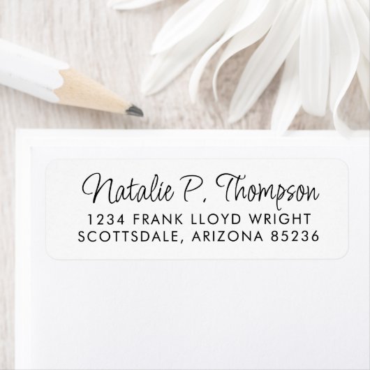 スクリプミニマルトシンプル差出人住所の消去 ラベル (インサイチュ)