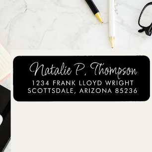 スクリプミニマルトシンプル差出人住所の消去 ラベル