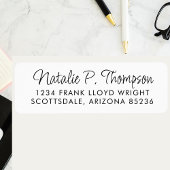 スクリプミニマルトシンプル差出人住所の消去 ラベル