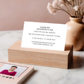 スクリプミニマルトスタイリッシュモノグラムフレームフォトピンク 名刺