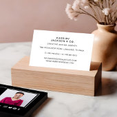 スクリプミニマルトスタイリッシュモノグラムフレームフォトブラック 名刺