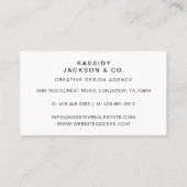 スクリプミニマルトスタイリッシュモノグラムフレームフォトブラック 名刺 (裏面)