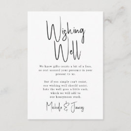 スクリプミニマルトタイポグラフィ結婚ズ・ウィッシュ・ウェル エンクロージャーカード