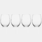 スクリプミニマルトパーソナライズされたのBridesmaidセット ステムなしワイングラス (左)