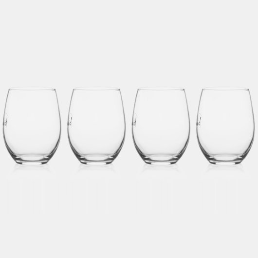 スクリプミニマルトパーソナライズされたのBridesmaidセット ステムなしワイングラス (左)