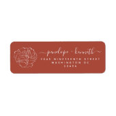 スクリプミニマルトフローラア結婚ート | Terracotta ラベル (正面)