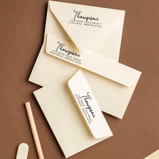 スクリプミニマルトモダンタイポグラフィ独自の作成 セルフインキングスタンプ