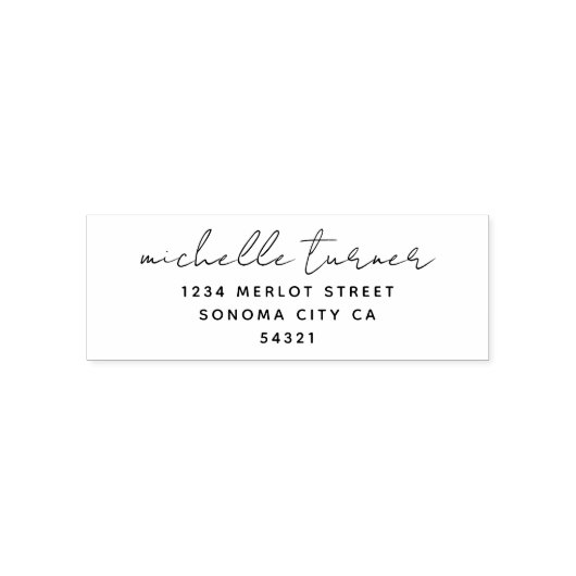 スクリプミニマルトモダン差出人住所 セルフインキングスタンプ (デザイン)