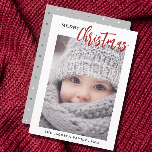 スクリプミニマルト写真メリークリスマス シーズンカード