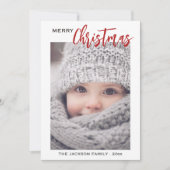 スクリプミニマルト写真メリークリスマス シーズンカード (正面)