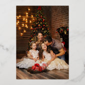 スクリプミニマルト白箔メリークリスマス 箔シーズンカード (裏面)