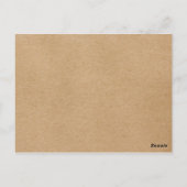 スクリプミニマルト素朴クラフト日付の保存 ポストカード (裏面)