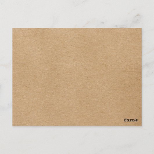 スクリプミニマルト素朴クラフト日付の保存 ポストカード (裏面)