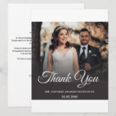 スクリプミニマルト結婚のサンキューカード (正面/裏面)