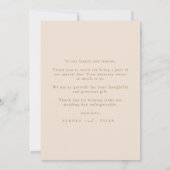 スクリプミニマルト結婚のフルフォト サンキューカード (裏面)