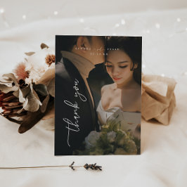 スクリプミニマルト結婚のフルフォト サンキューカード