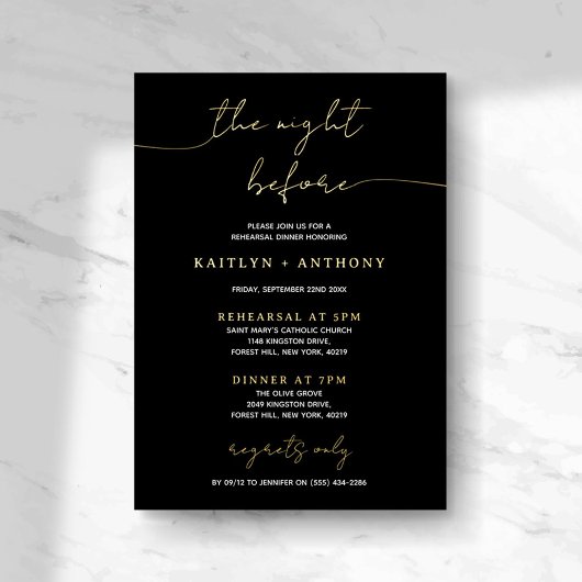 スクリプミニマルト結婚のリハーサルのディナー実在 箔招待状