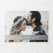 スクリプミニマルト結婚の3倍招待状 三つ折り招待状 (カバー)