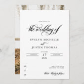 スクリプミニマルト結婚の 招待状 (正面/裏面)