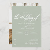 スクリプミニマルト結婚の 招待状 (正面/裏面)