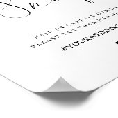 スクリプミニマルト結婚のOh Snapハッシュタグ記号 ポスター (角)