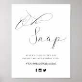 スクリプミニマルト結婚のOh Snapハッシュタグ記号 ポスター (正面)