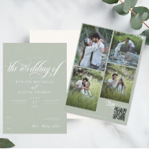 スクリプミニマルト結婚式招待状