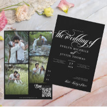 スクリプミニマルト結婚式招待状