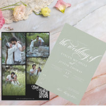 スクリプミニマルト結婚式招待状