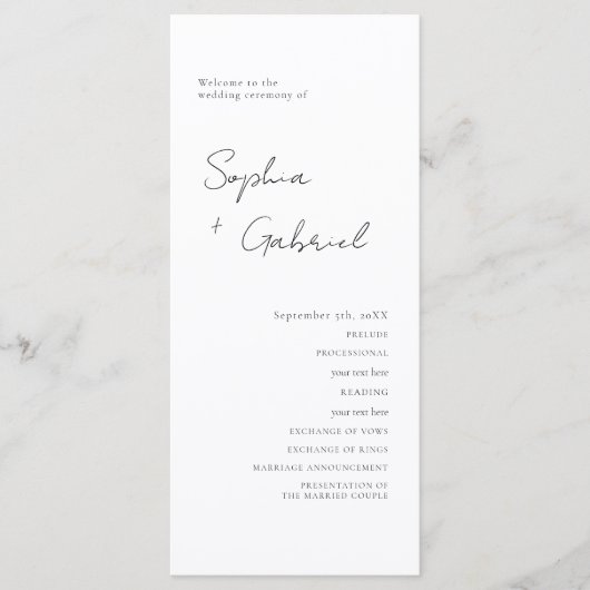 スクリプミニマルト結婚式 プログラム (正面)