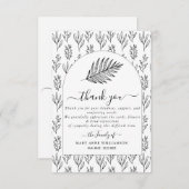 スクリプミニマルト葬儀サンキューカード サンキューカード (正面/裏面)