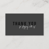 スクリプミニマルト黒ありがとうロゴ 名刺 (正面)