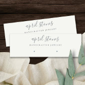 スクリプミニマルト黒灰色の白いイヤリングディスプレイ スキニー名刺